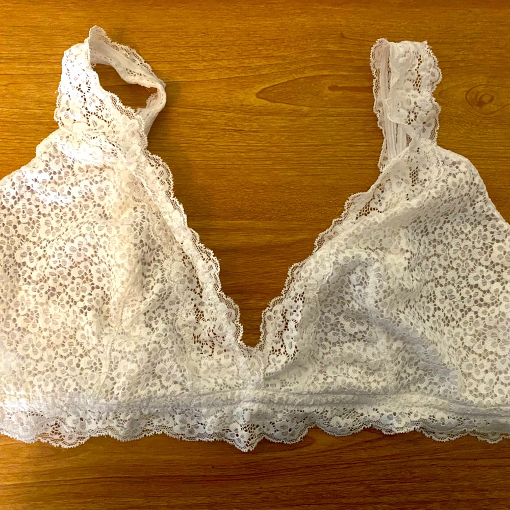 White lace H&M bralette XL